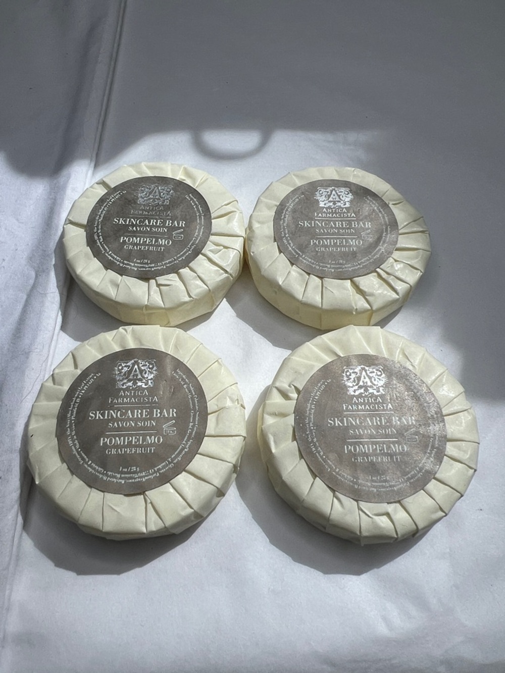 Antica Farmacista Pompelmo Grapefruit 4 Skincare Soap Bars - New Wrapped